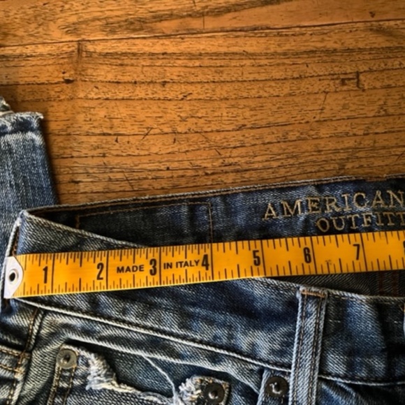 Women's American Eagle Distressed Embroidered Skinny Camera "Snap" Jeans 28 x 30 - Picture 7 of 16
